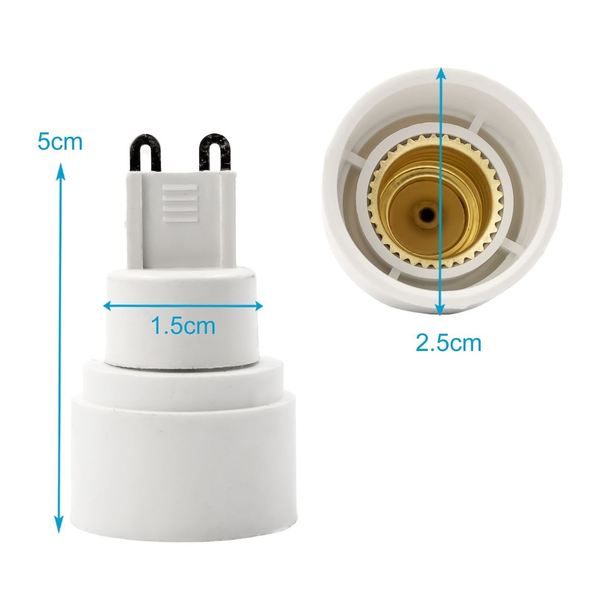 Lampeadapter for omformatering av 4x sett (E40 til E27)