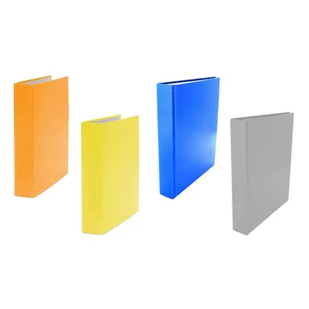 Livepac Office Ringbuch DIN A5, 2-Ring, 4 Stück je 1x in gelb, grau, orange und hellblau