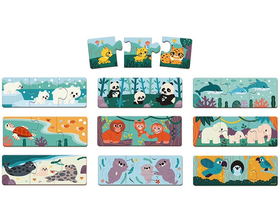Janod-WWF® Puzzle TIERFAMILIE 30-teilig