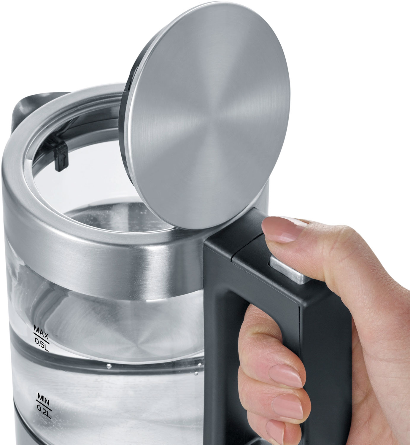 Severin WK 3472 Mini Glas-Wasserkocher 1.100 W 500 ml