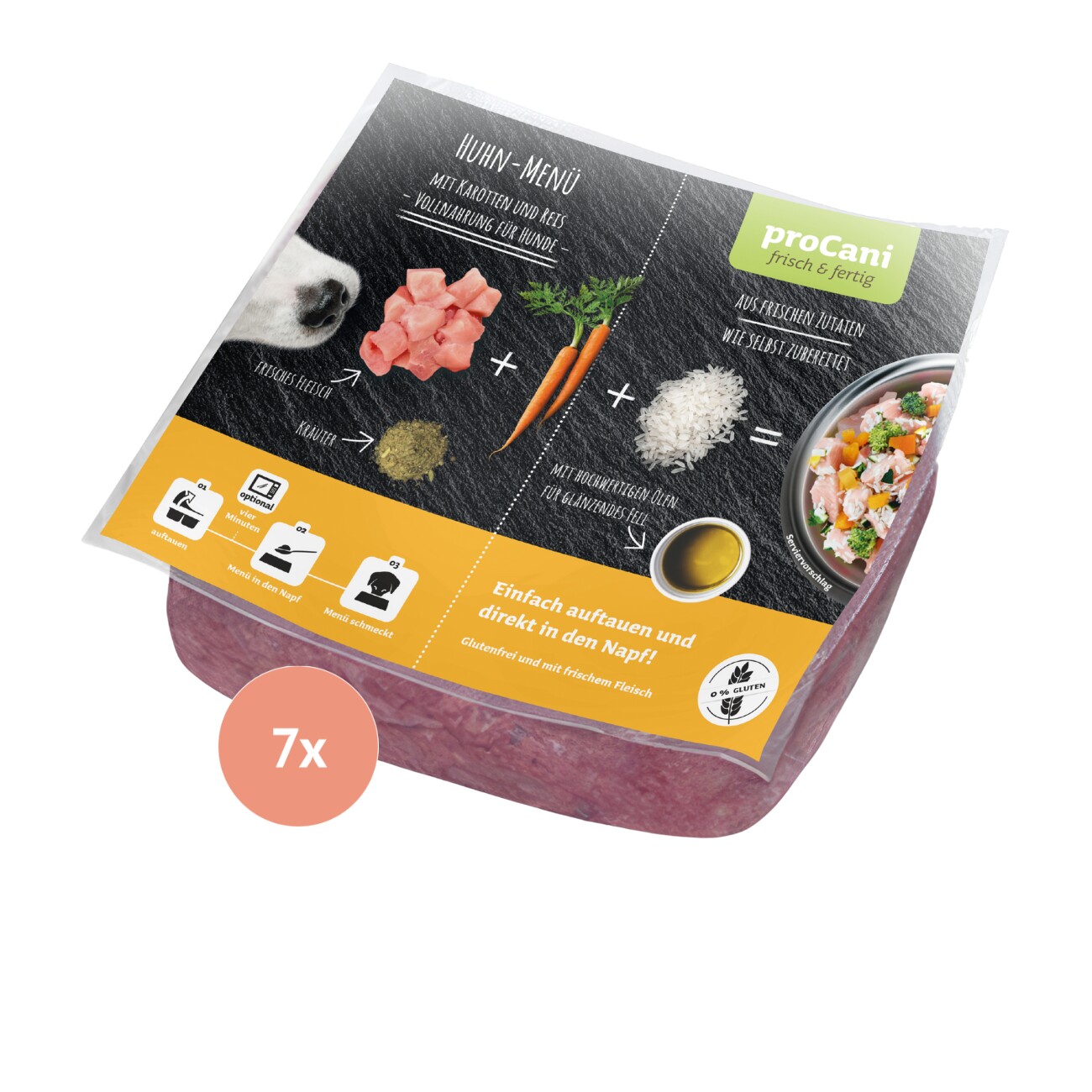 ProCani Menü Paket Rind und Geflügel 28x500 g