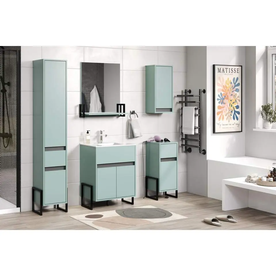 Hioshop Matix badkamerkast blauw- grijs
