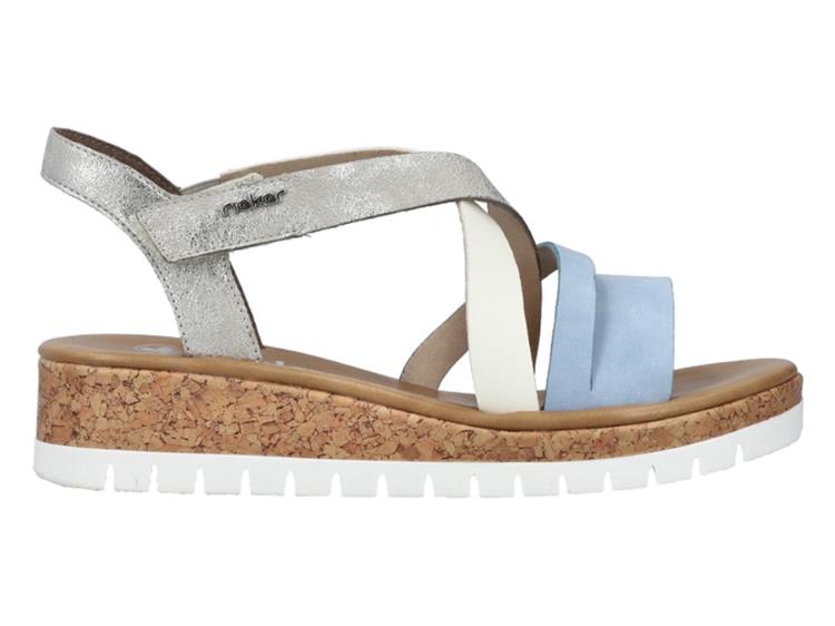 Rieker V4364 aqua/offwhite/fog-silver