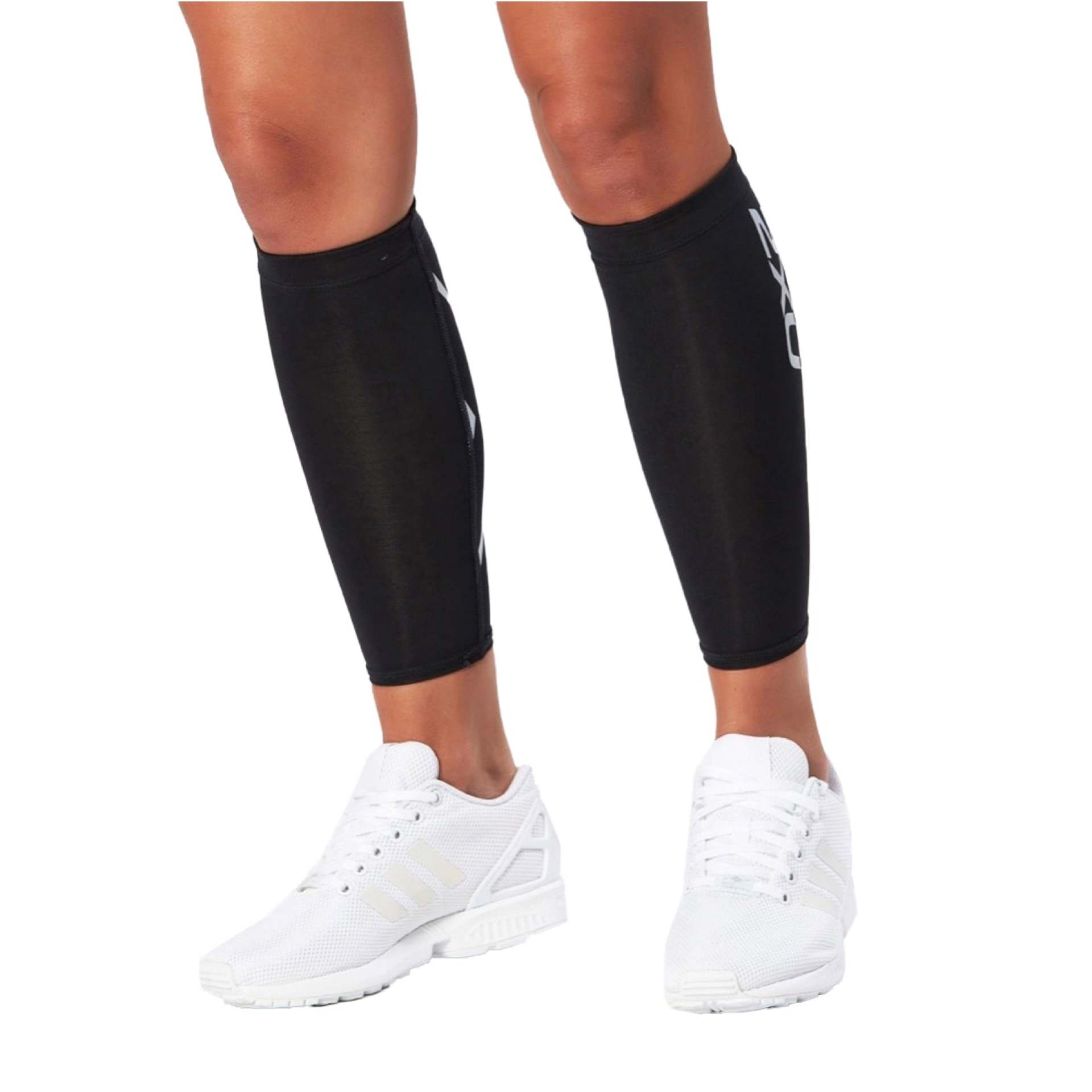 2XU Calf Guards Compressie Tubes Black/White