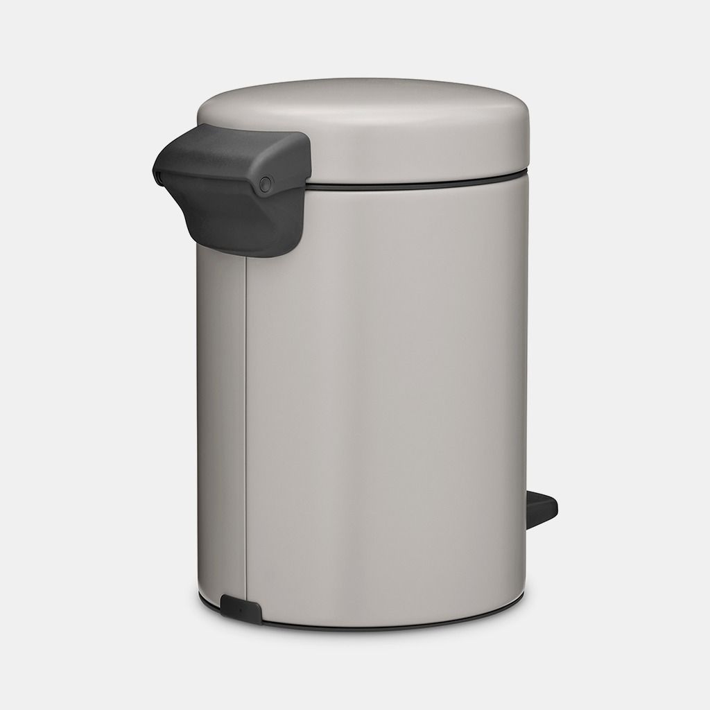 NewIcon Pedaalemmer, 3 liter, kunststof binnenemmer - Soft Grey