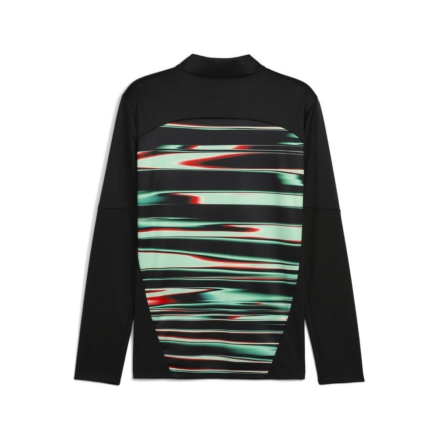 Portugal Maillot d'Entraînement Avant-Match Fermeture Éclair 1/4 - Noir/Blanc
