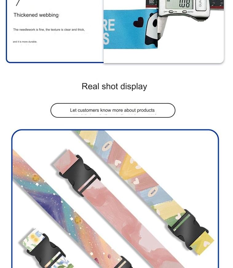 Worthbuy - Bagageriem met print (verschillende ontwerpen)