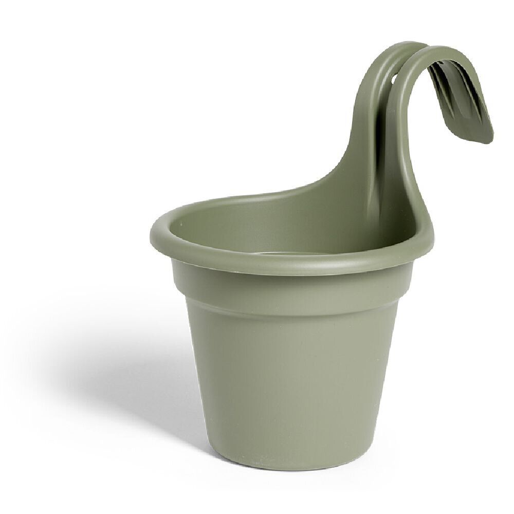 Pot à suspendre Ø18cm plastique vert kaki