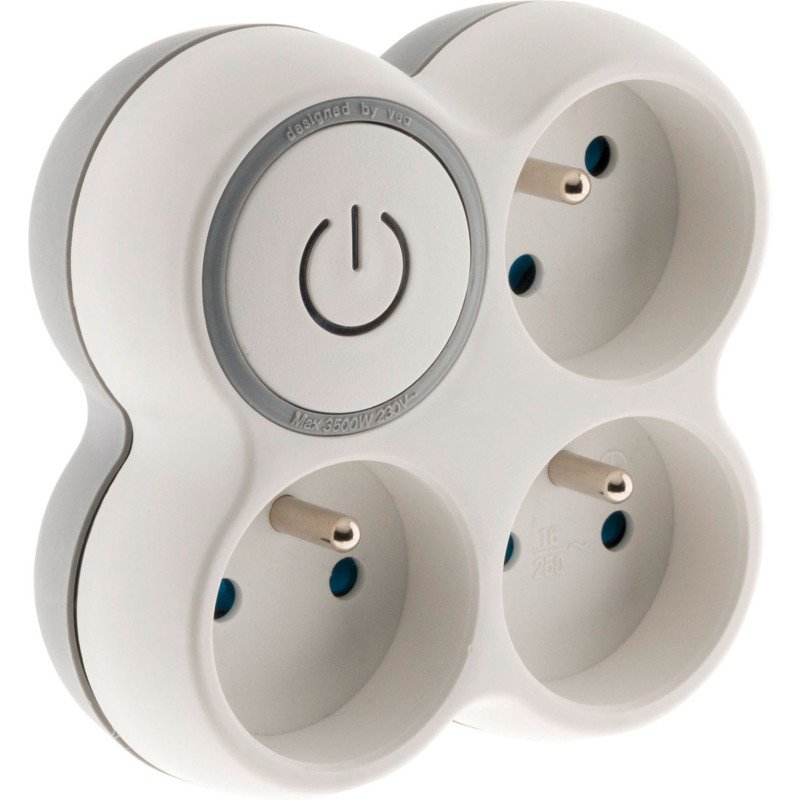 Zenitech Multiprise triplite avec interrupteur