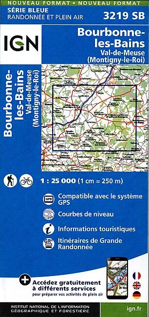 IGN - 3219 SB BOURBONNE LES BAINS 1 25 000