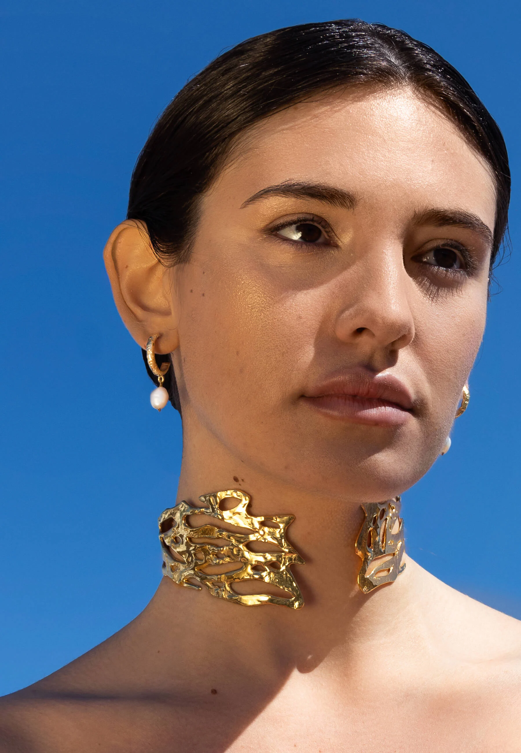COLLIER CHOKER JUDY - Collier choker artisanal | Doré