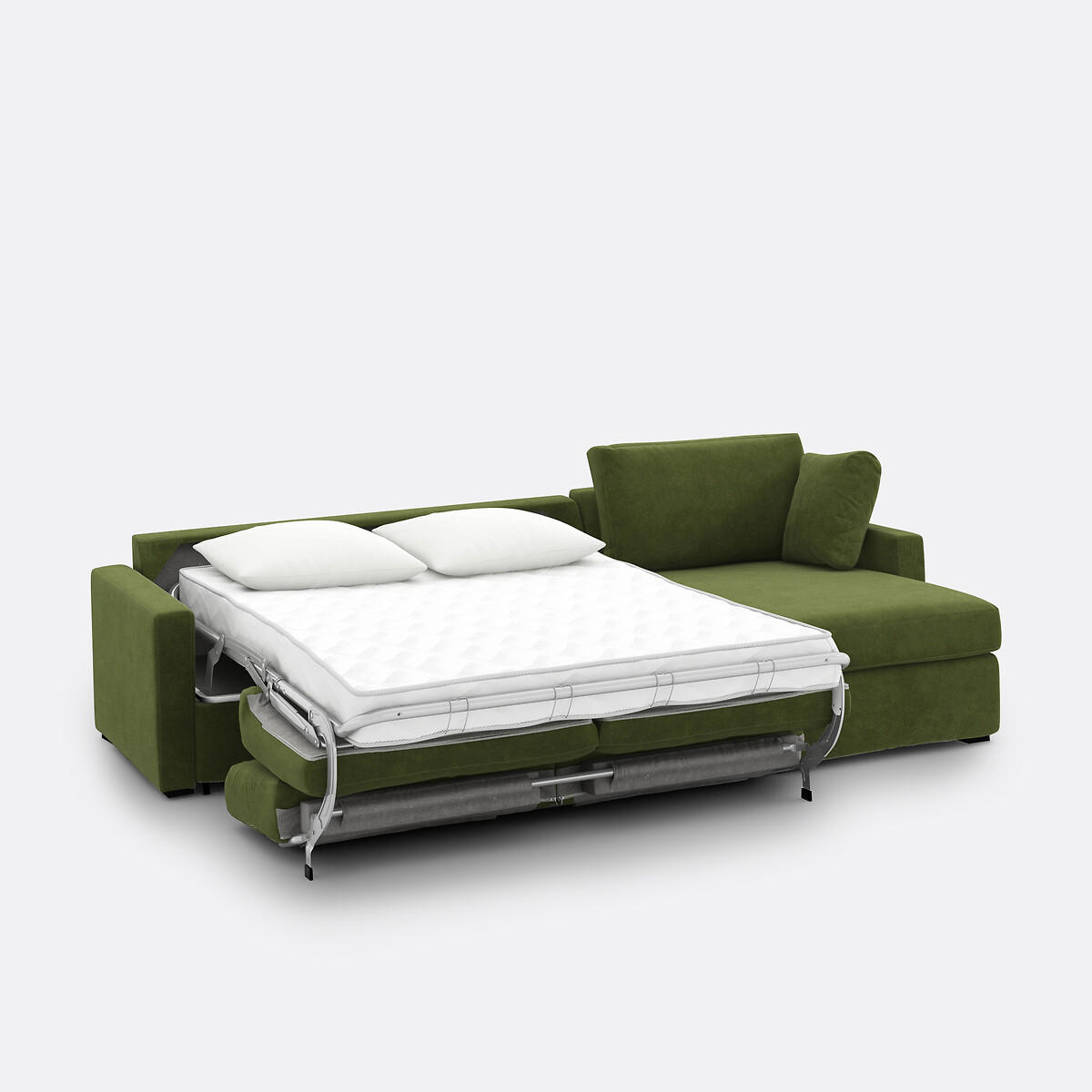 LA REDOUTE INTERIEURS<br>Sofá cama de canto em veludo, Bultex, Timor