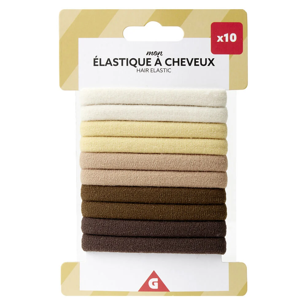 Élastique à cheveux x10 multicolore