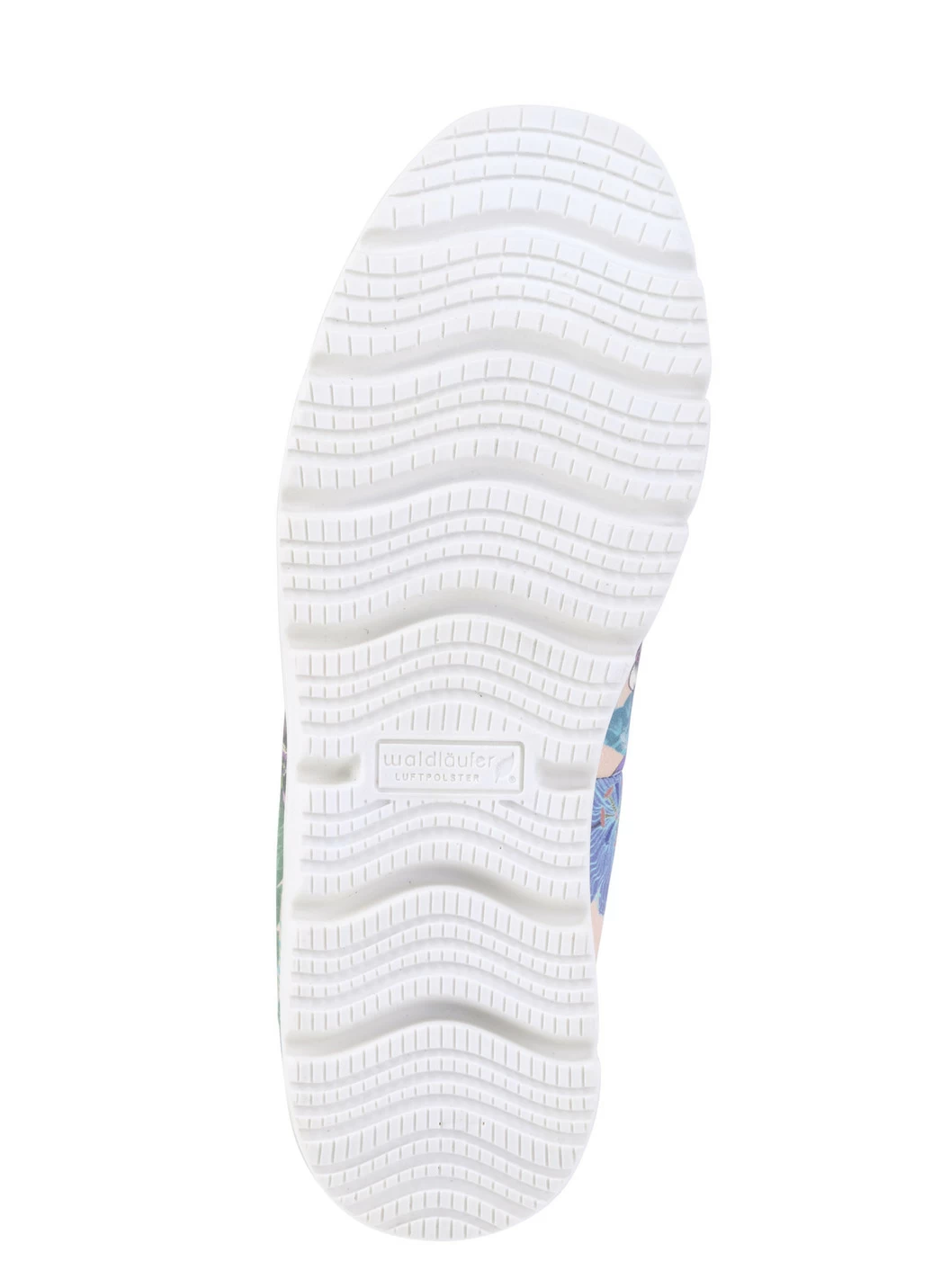 Waldläufer Slipper aus beschichtetem, floral bedrucktem Textilmaterial