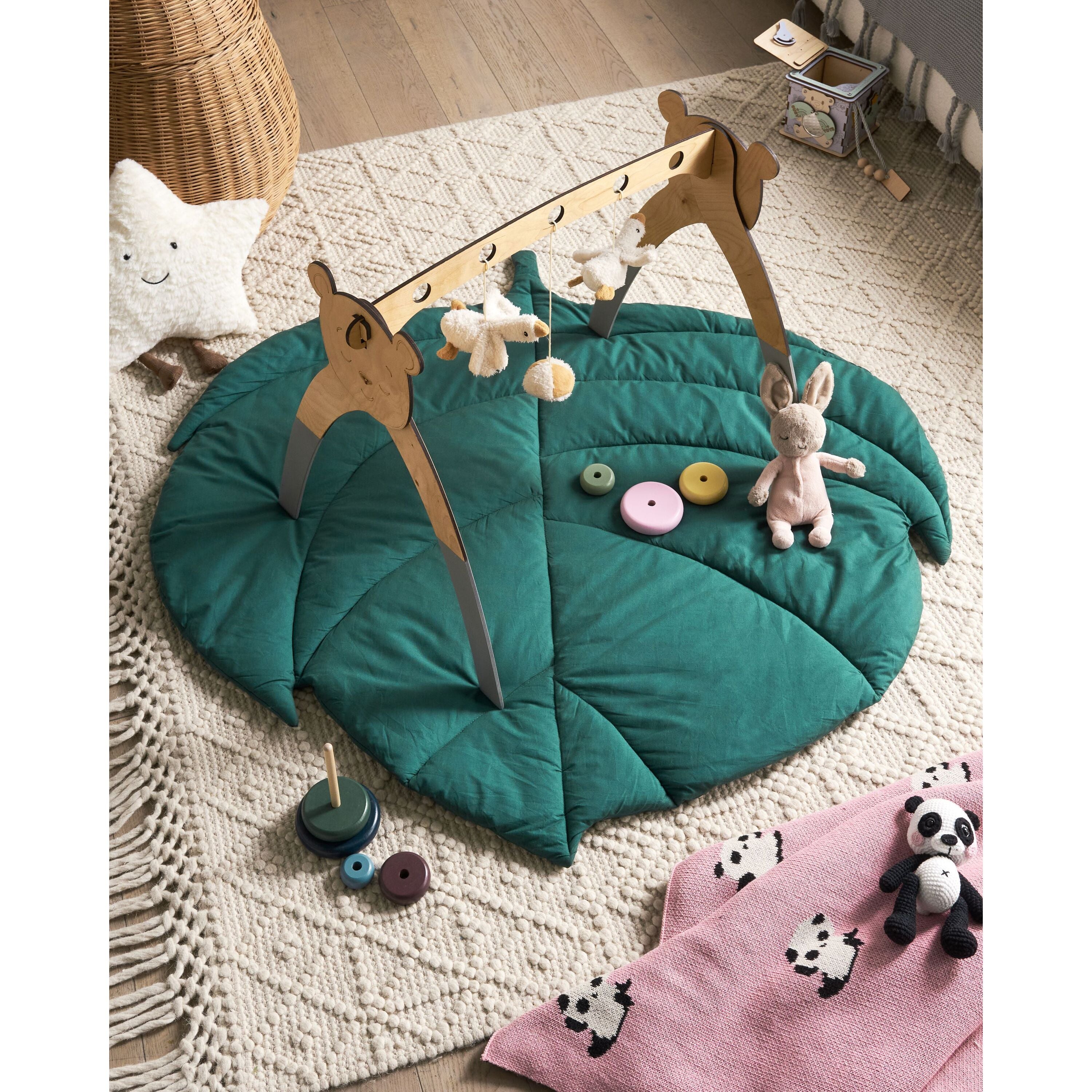 Beliani - OLIMP - Kinderspeelkleed - Groen - 110 x 110 cm - Katoen