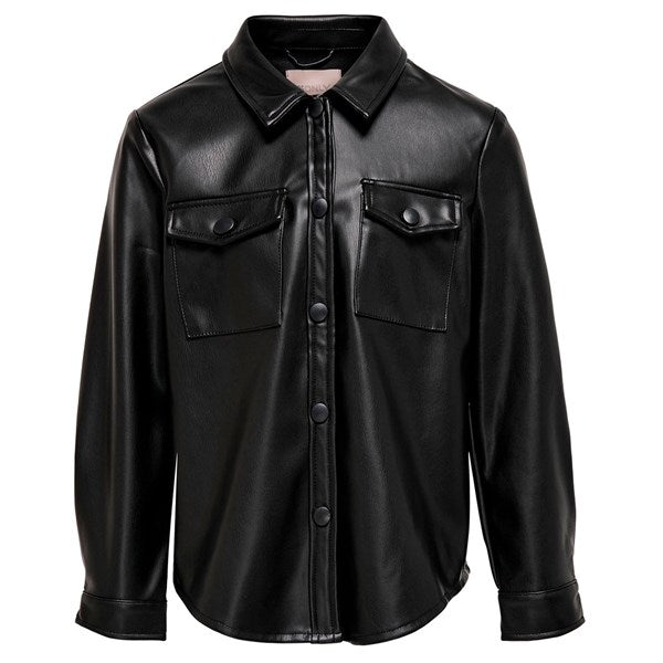 Køb Kids ONLY Black Ruma Faux Leather Skjorte