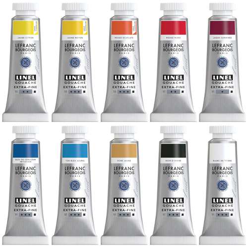 LEFRANC & BOURGEOIS LINEL Gouache extra-fine, Primärfarben-Sets