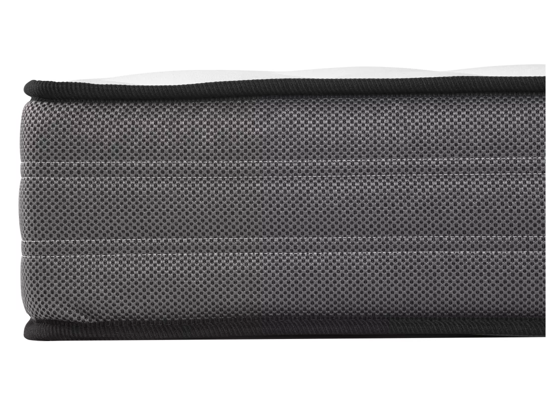Ensemble 140 x 190 cm sommier coffre naturel clair + matelas ressorts ensachés ép.20cm - AMBRACIE de YSMÉE