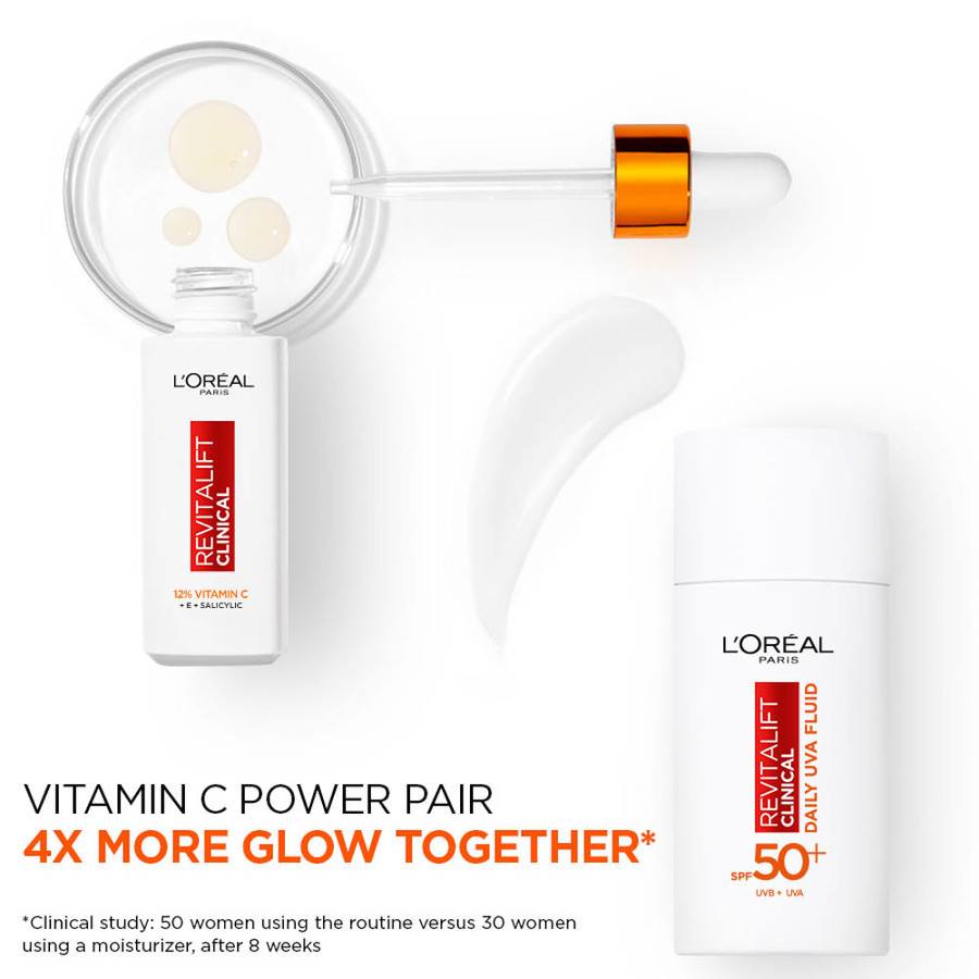 L'Oréal Paris Revitalift Clinical 12% Vitamin C Serum + L'Oréal Paris Revitalift Clinical Daily Moisturizing Fluid SPF50