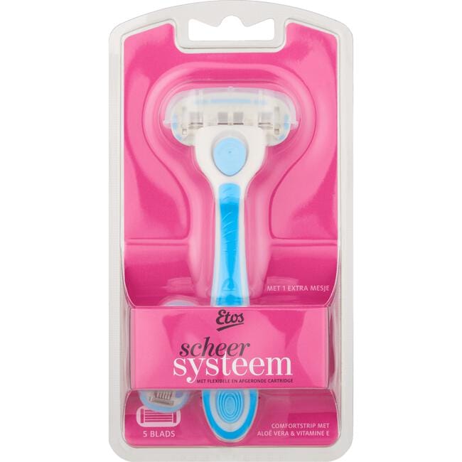 Etos Vrouw Scheersysteem Blauw 5-Blads