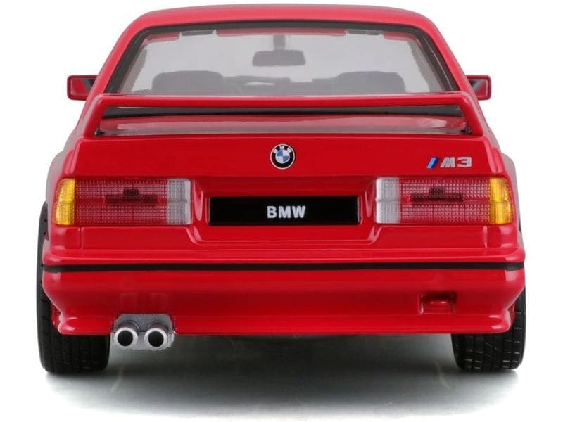 BBurago BMW M3 (E30) 1988 Rot 1:24 Sammlermodell im Massstab 1:24