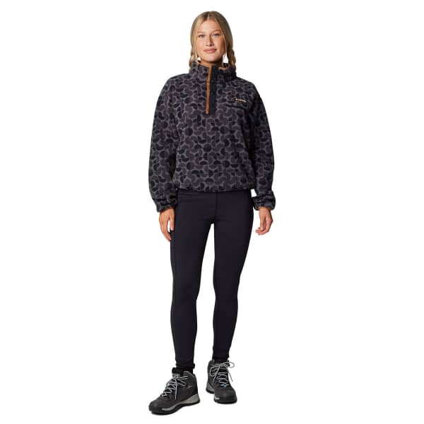 Sweat polaire COLUMBIA HELVETIA II PRINTED CROPPED HALF SNAP W BLACK RETROSCAPE PRINT