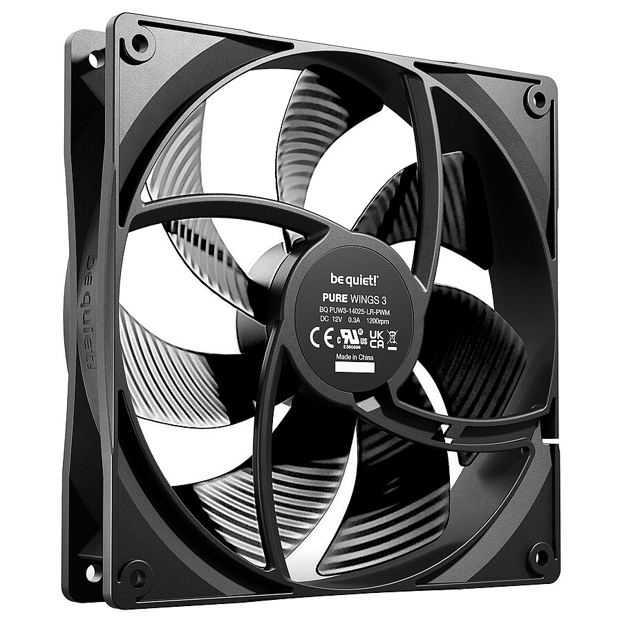 be quiet! Pure Wings 3 140 mm PWM - Noir