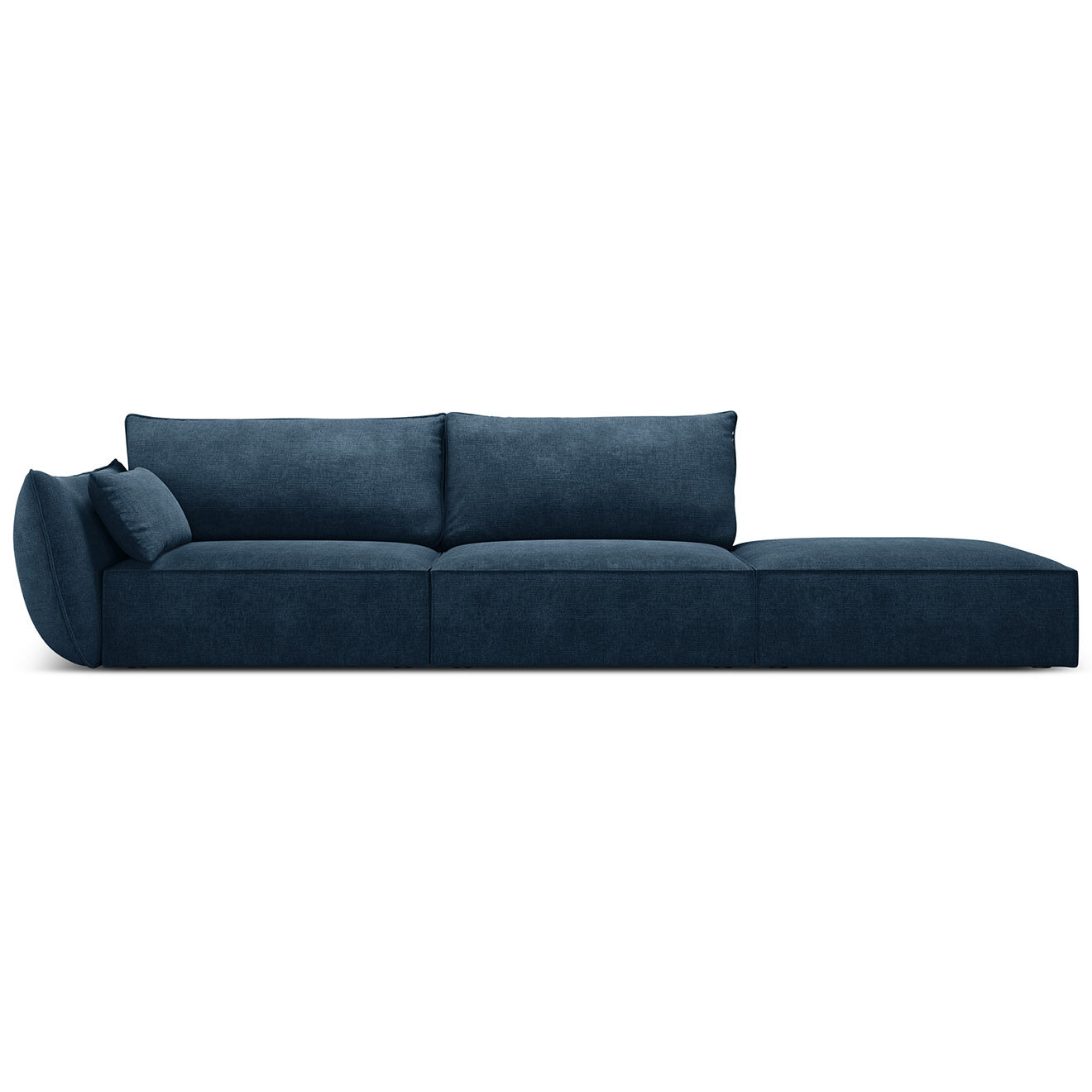 Mazzini Sofas Canapé gauche Vanda 4 Places bleu roi - 286x100x85 cm