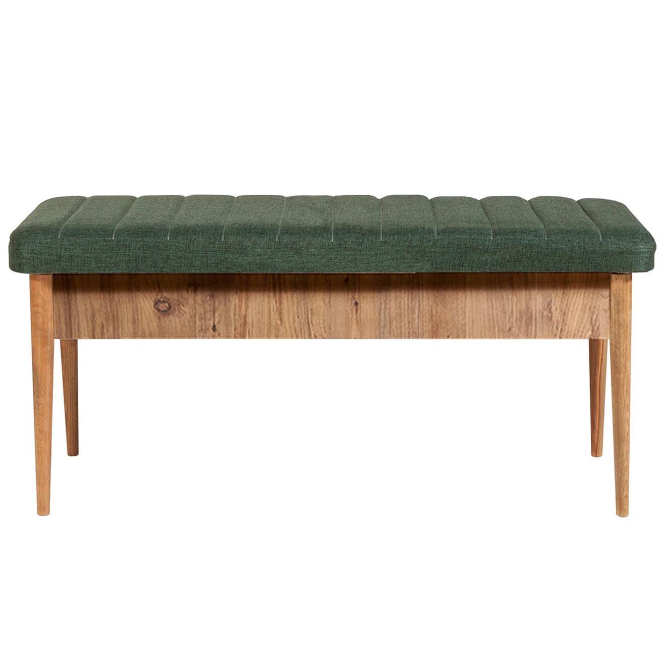 Wooden Art Ensemble table + 2 chaises + 2 bancs vina 1070 beige/vert
