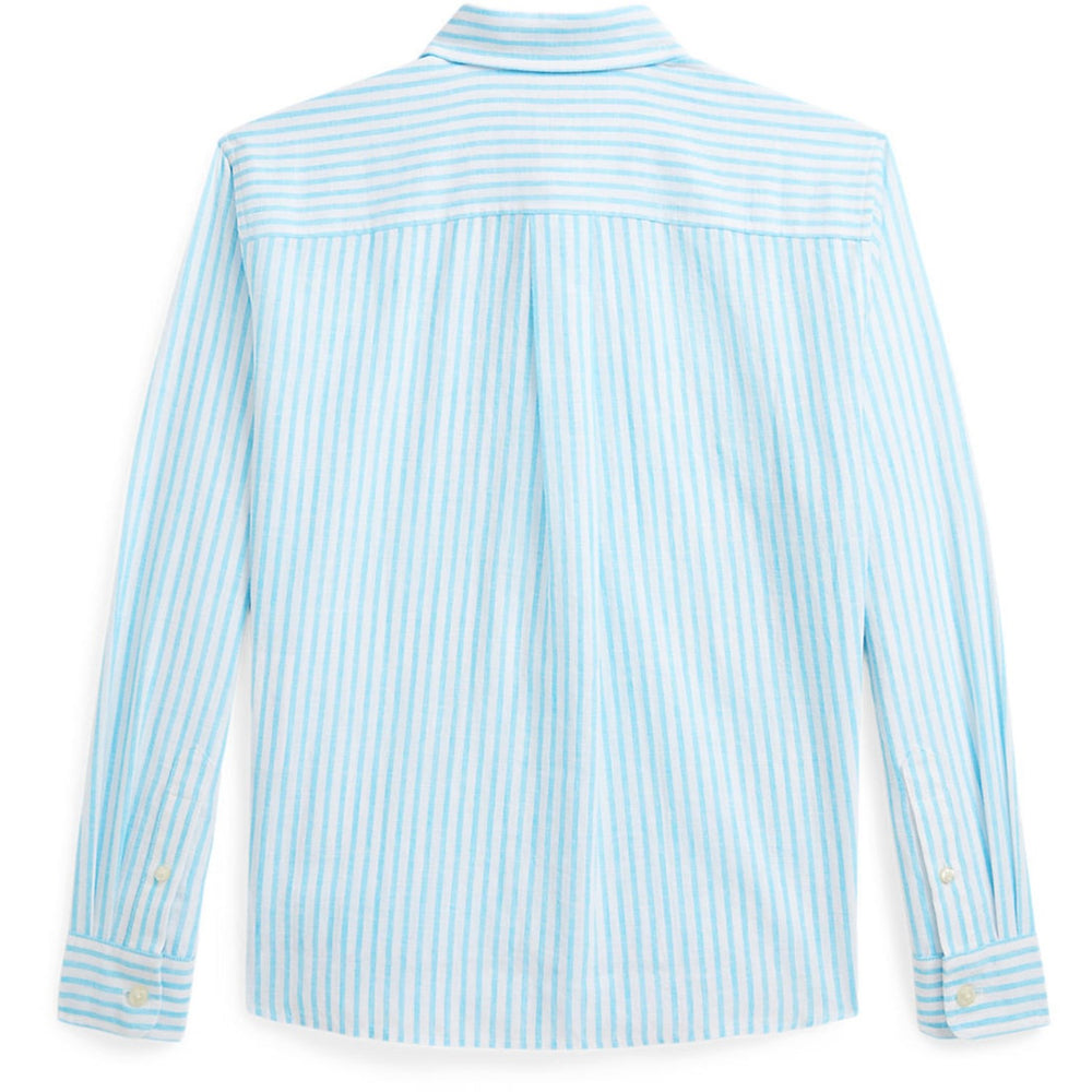 Køb Polo Ralph Lauren Turquoise Nova/Whte Stripe Girl Knap Front Skjorte