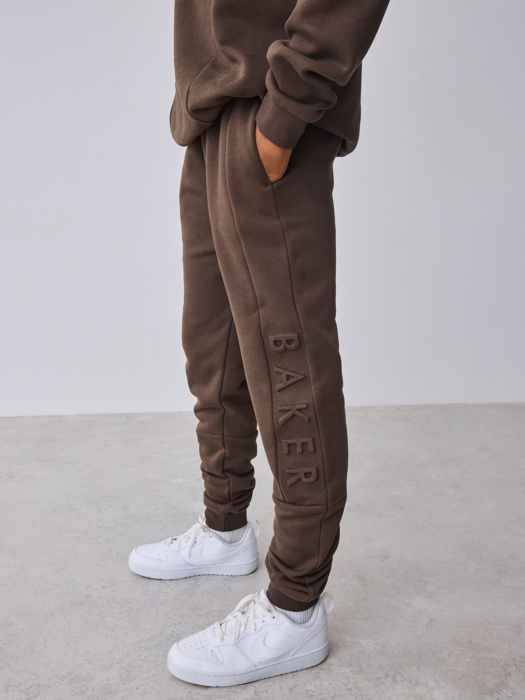 Baker by Ted Baker Oversized Brown Hoodie and Joggers Set