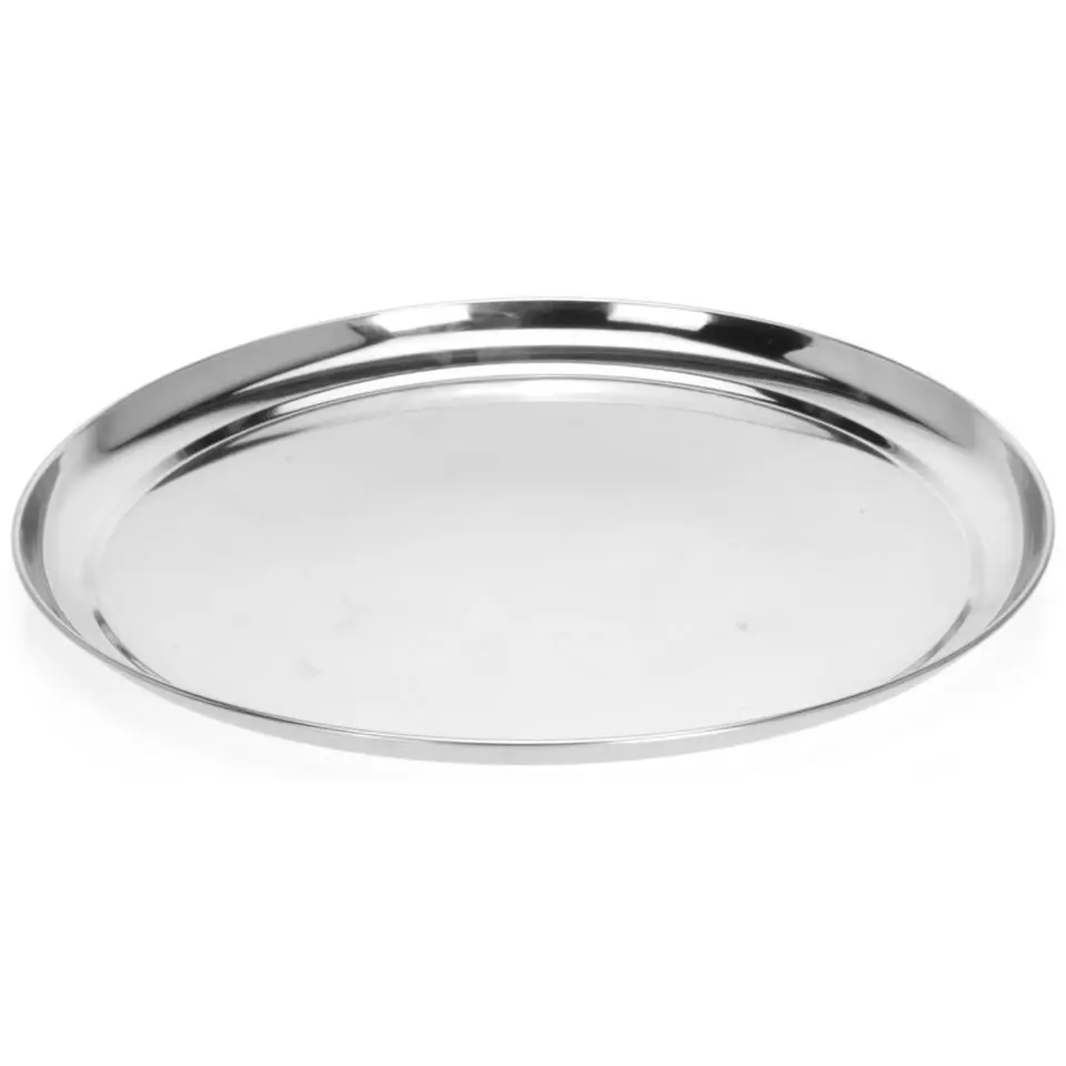 Excellent Houseware Dienblad/serveerblad Silver Circle - rvs - D33