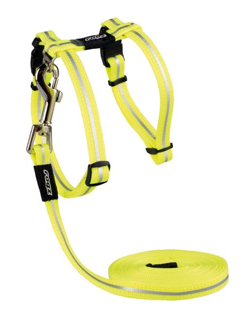 Rogz Alleycat Tuigje Met Looplijn Dayglo - Kattenharnas