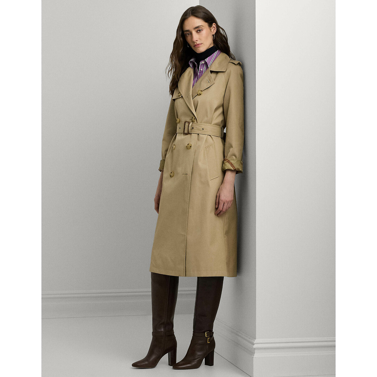 LAUREN RALPH LAUREN<br>Trench coat com cinto