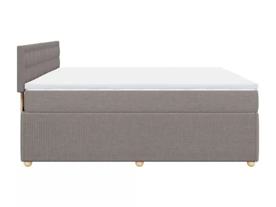 Sommier à lattes de lit avec matelas Taupe 180x200 cm Tissu