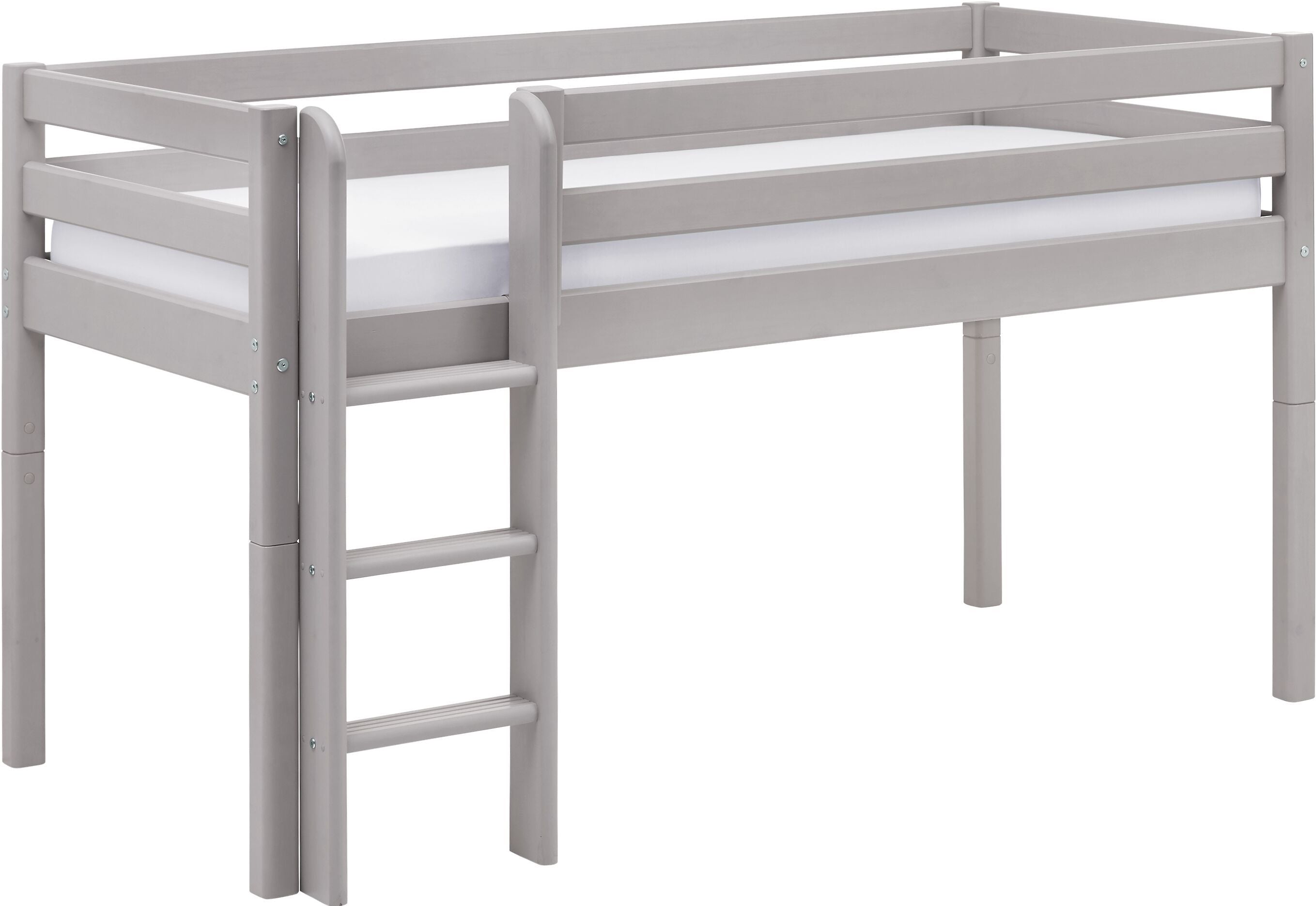 Flexa CLASSIC Halbhochbett - Grau / B: 110.0 cm x T: 210.0 cm x H: 120.0 cm