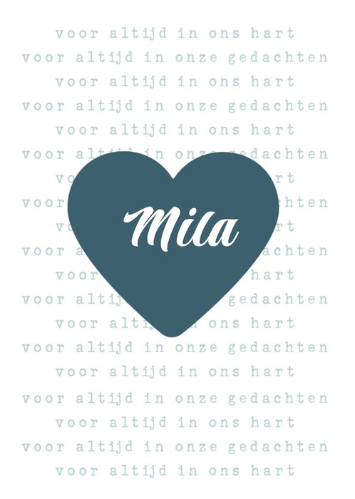 Greetz | Condoleancekaart | Voor altijd