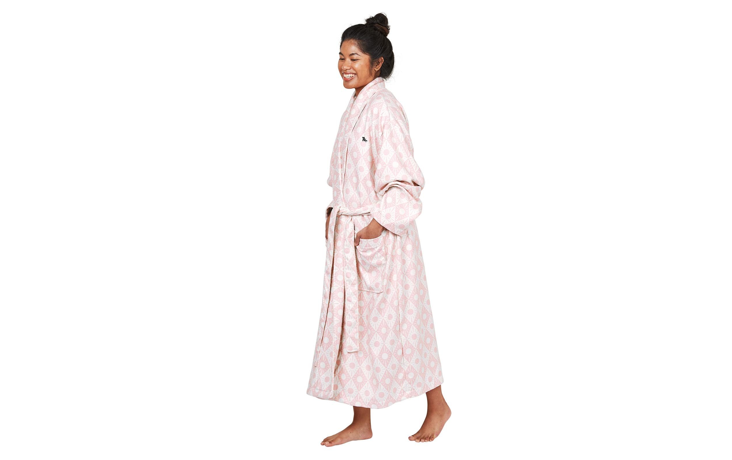 Bademantel Waffle Diamond PinkSchnell trocknender Bademantel