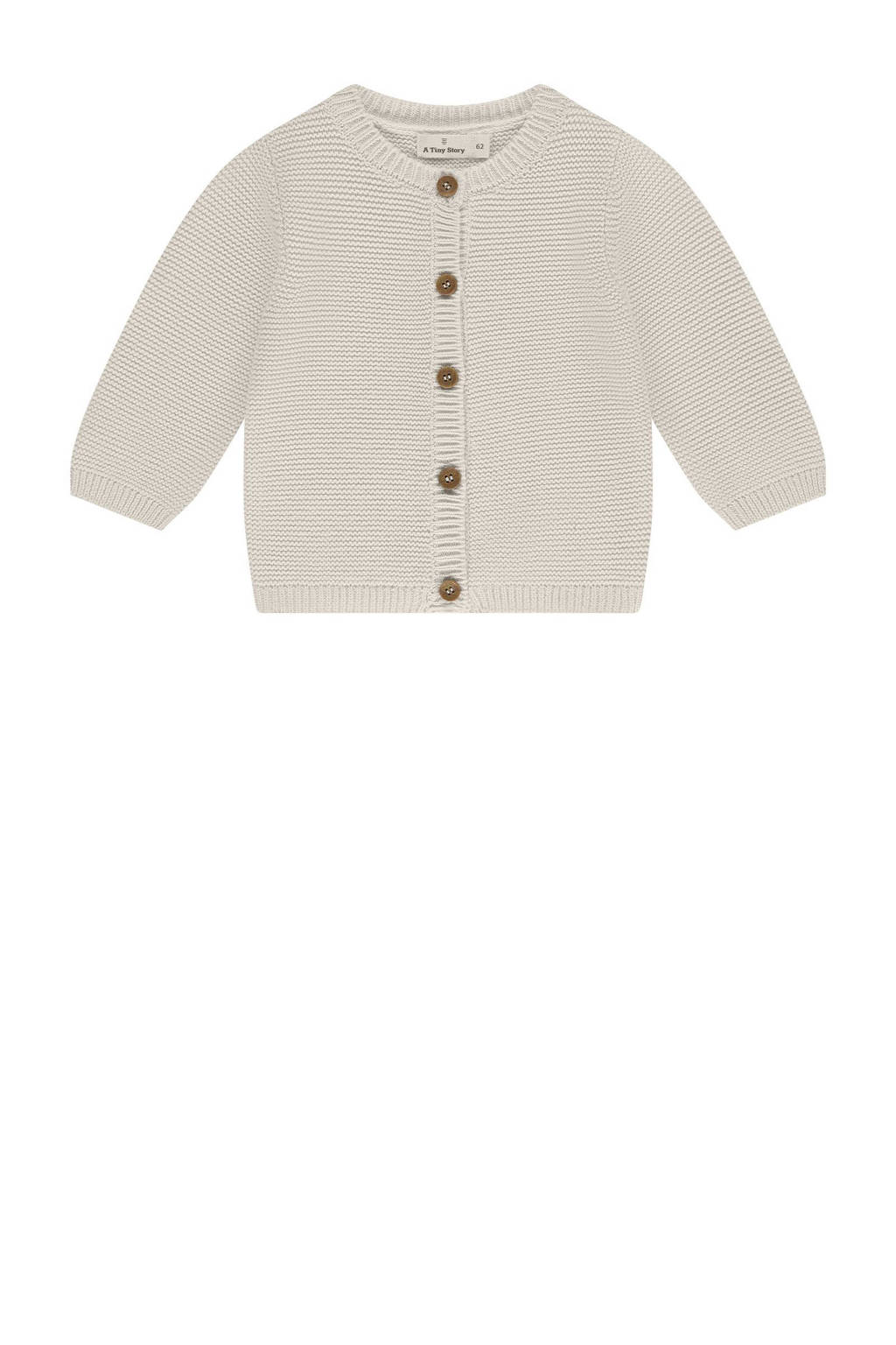 A Tiny Story vest ecru grof gebreid