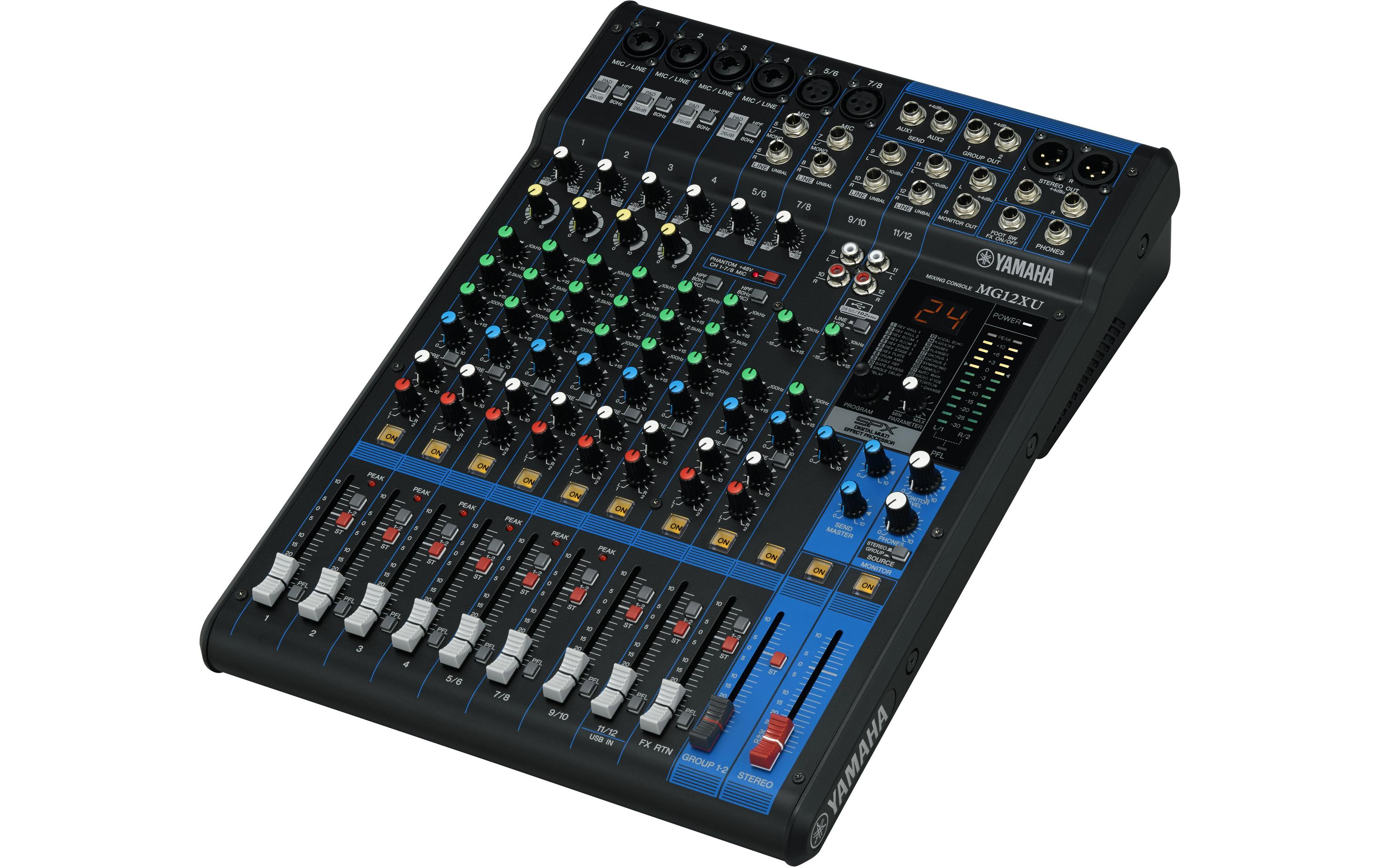 Mischpult MG12XU - 12-Kanal, analog<br>12-Kanal-Analogmixer mit Effektsektion und USB-Audiointerface