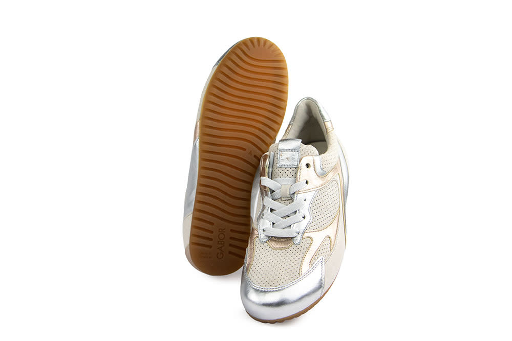 Gabor Sneaker White Silber Puder Metal