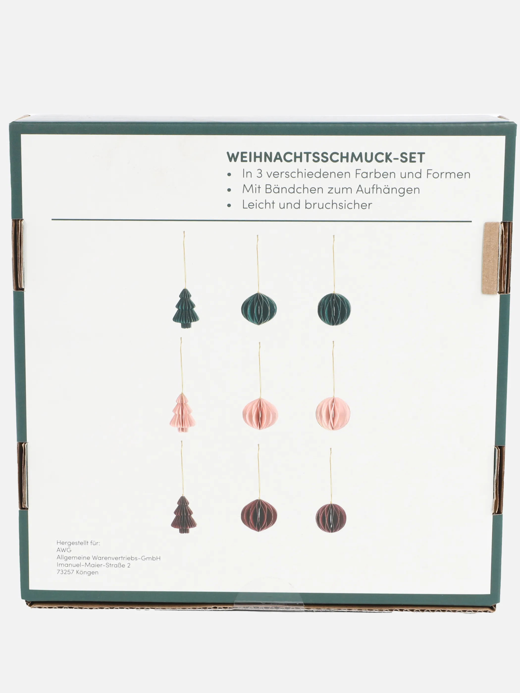 Weihnachtsbaum Schmuck-Set, 9tlg.