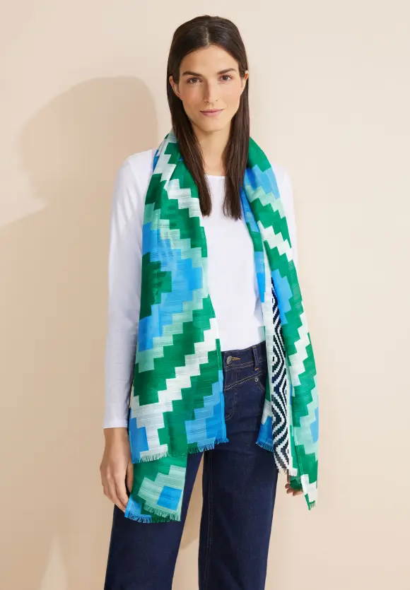 Print Longschal - arty green