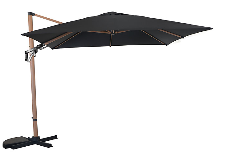 Parasol déporté Imitation bois 3x3m Orientale gris
