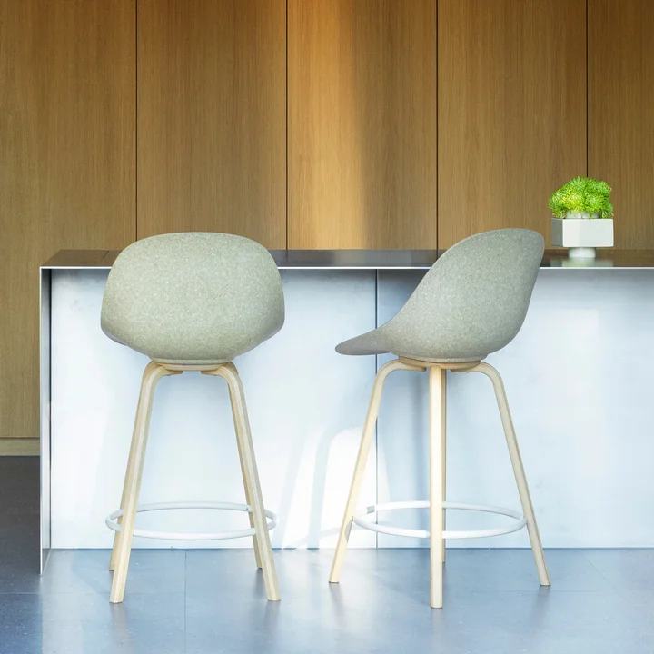 Normann Copenhagen - Mat Barstuhl 75 cm, hemp / schwarz