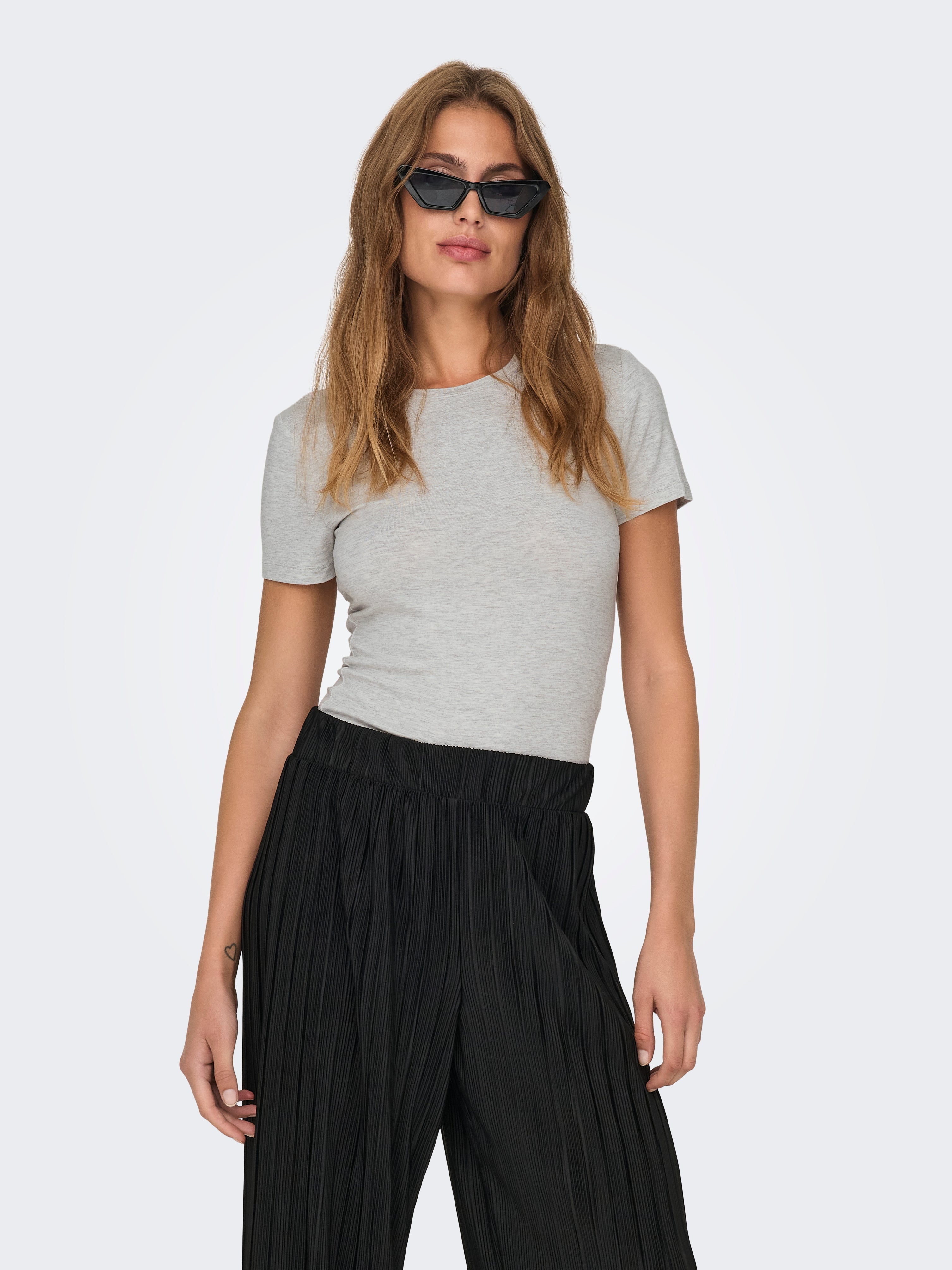 ONLFELINA T-shirt Light Grey Melange