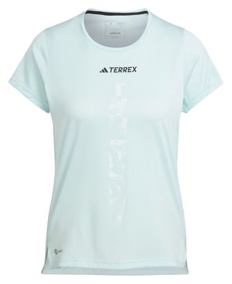 Maillot manches courtes Femme adidas Terrex Agravic Bleu