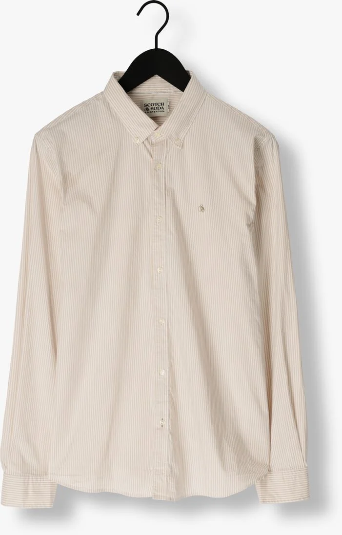 SCOTCH & SODA gebroken wit scotch & soda casual overhemd essential stripe poplin shirt