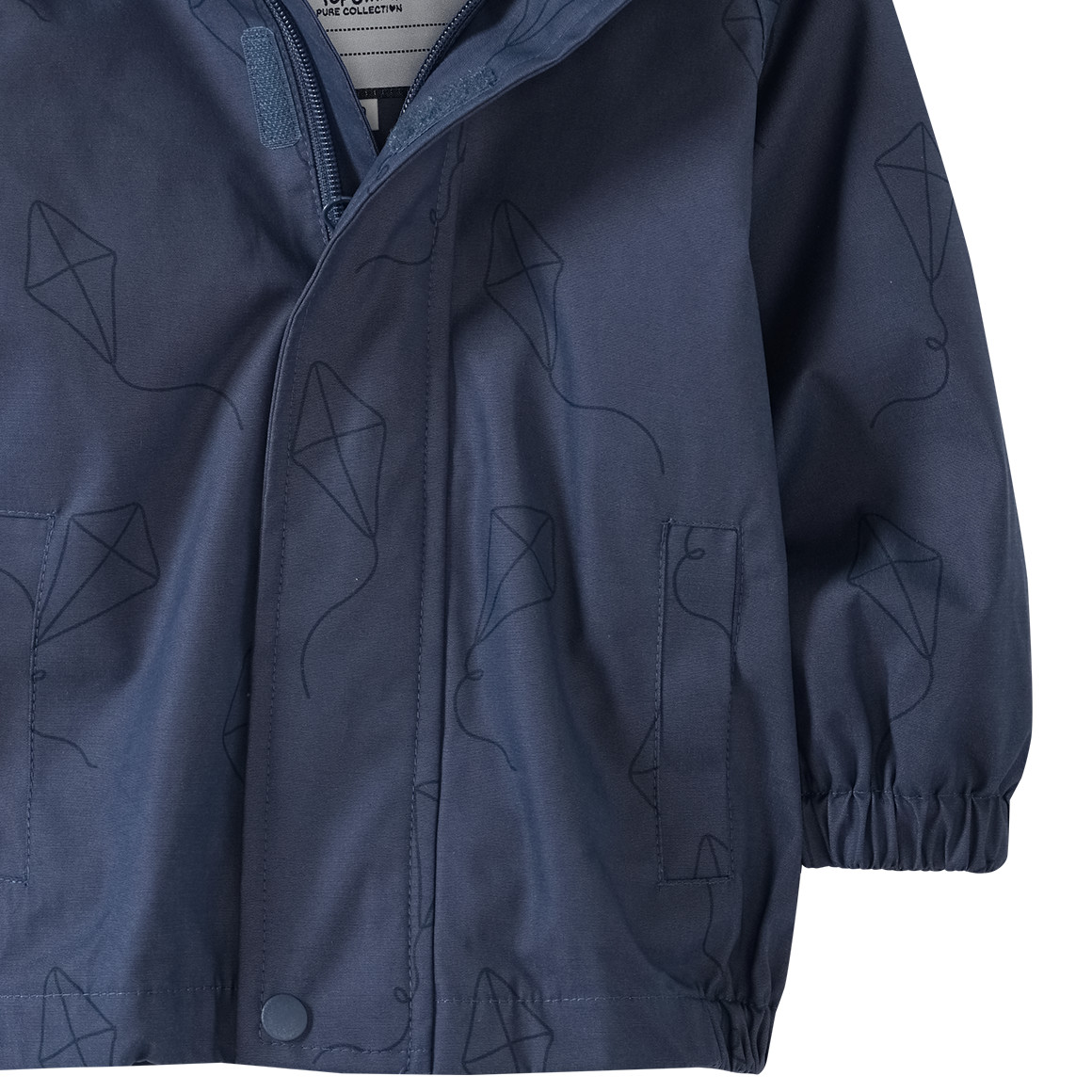 Topomini Pure Collection Baby Regenjacke mit Drachen-Allover blau