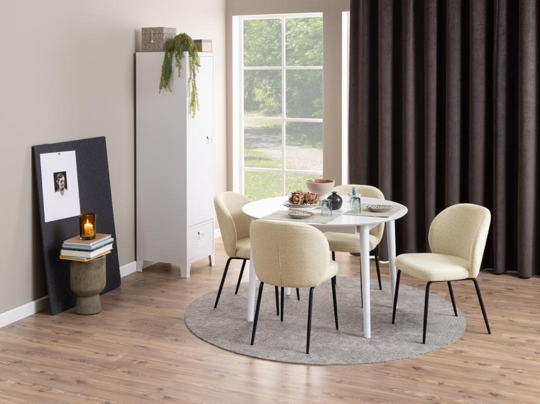 Eetkamerstoel Bodo creme - set van 2